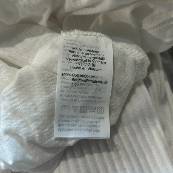 Madewell V-neck, white cotton tee Size L - Picture 4 of 4